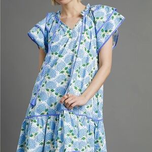 Umgee Blue and Green Floral Dress